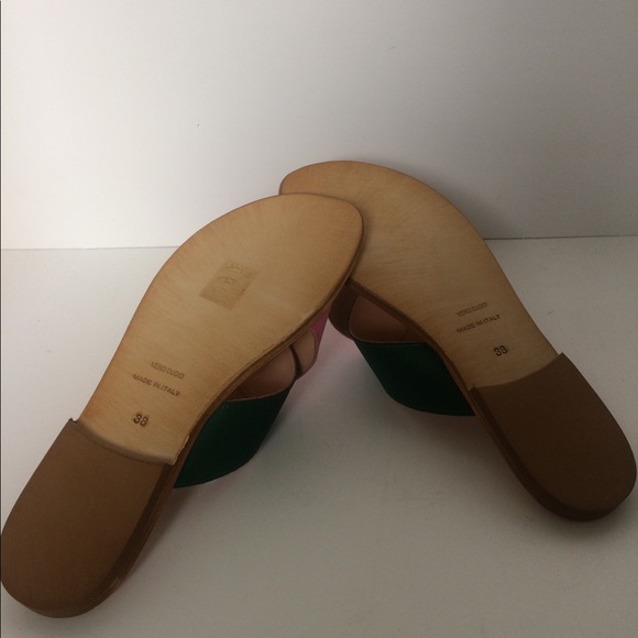ANA COUTURE Pink&Green Flat Sandals - Picture 6 of 7